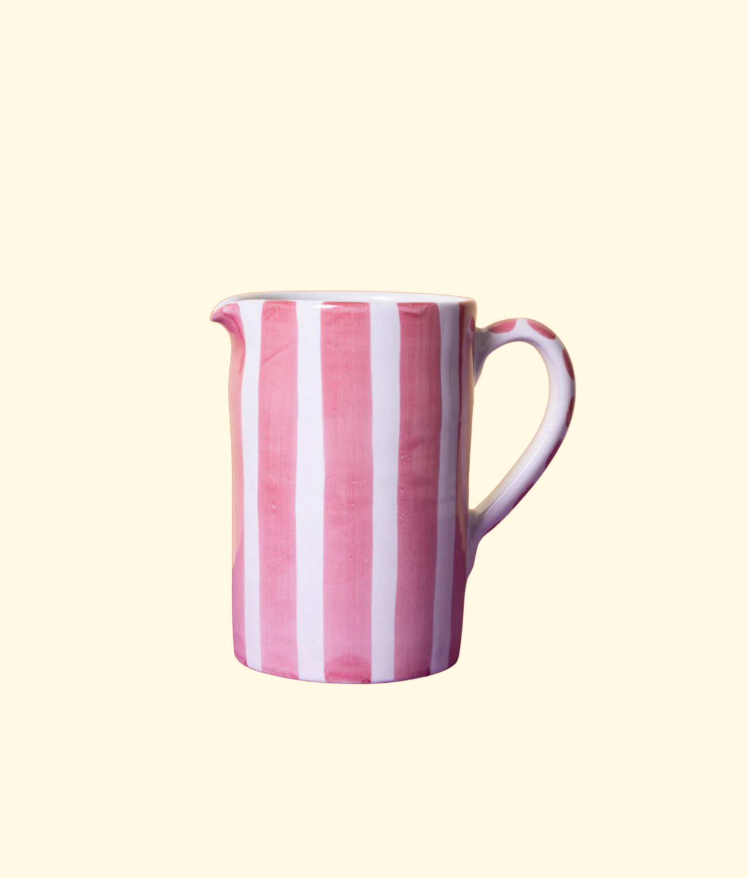 Salerno Jug, Bold Pink Stripe