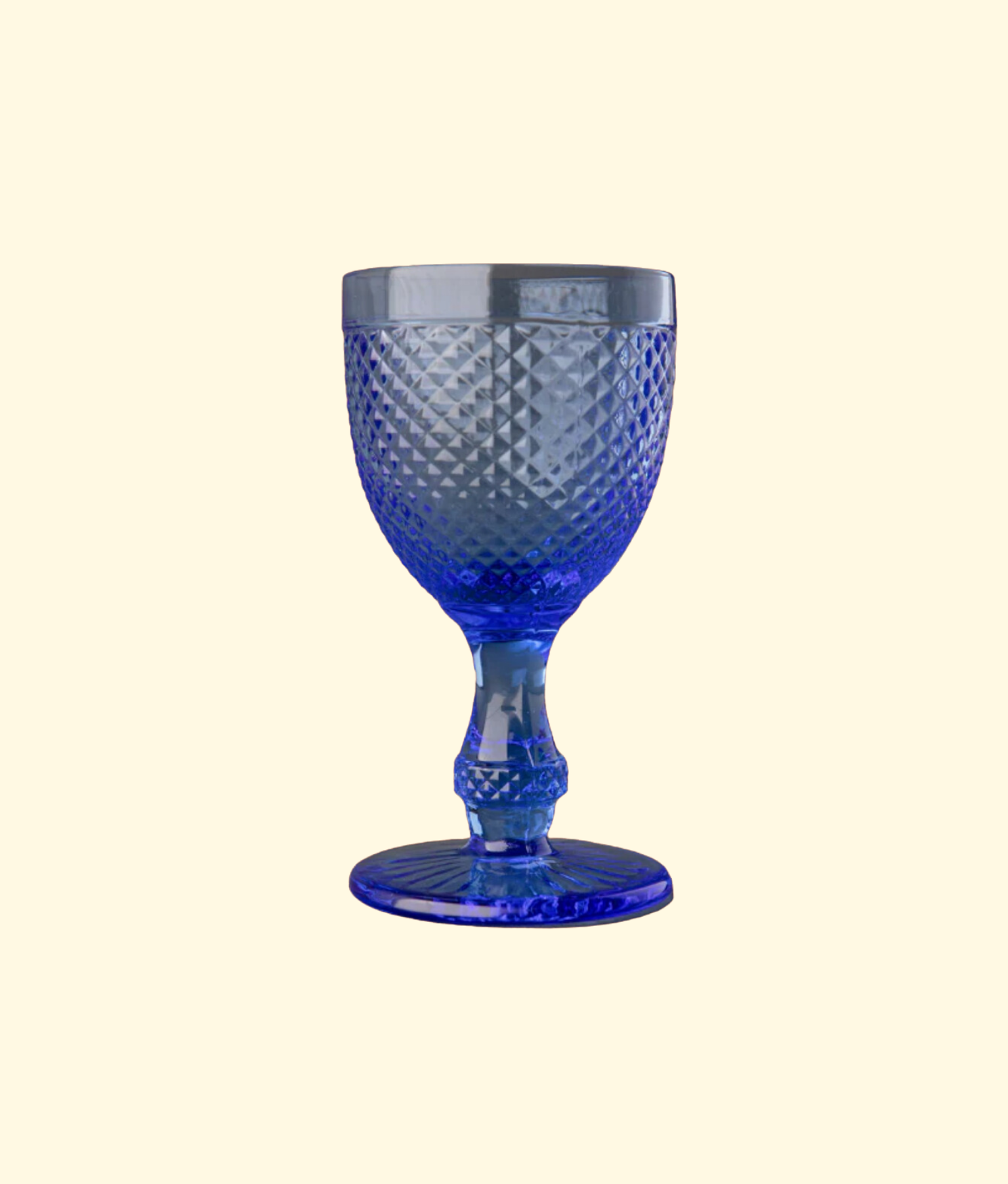 Stemmed Water Glass, Light Blue