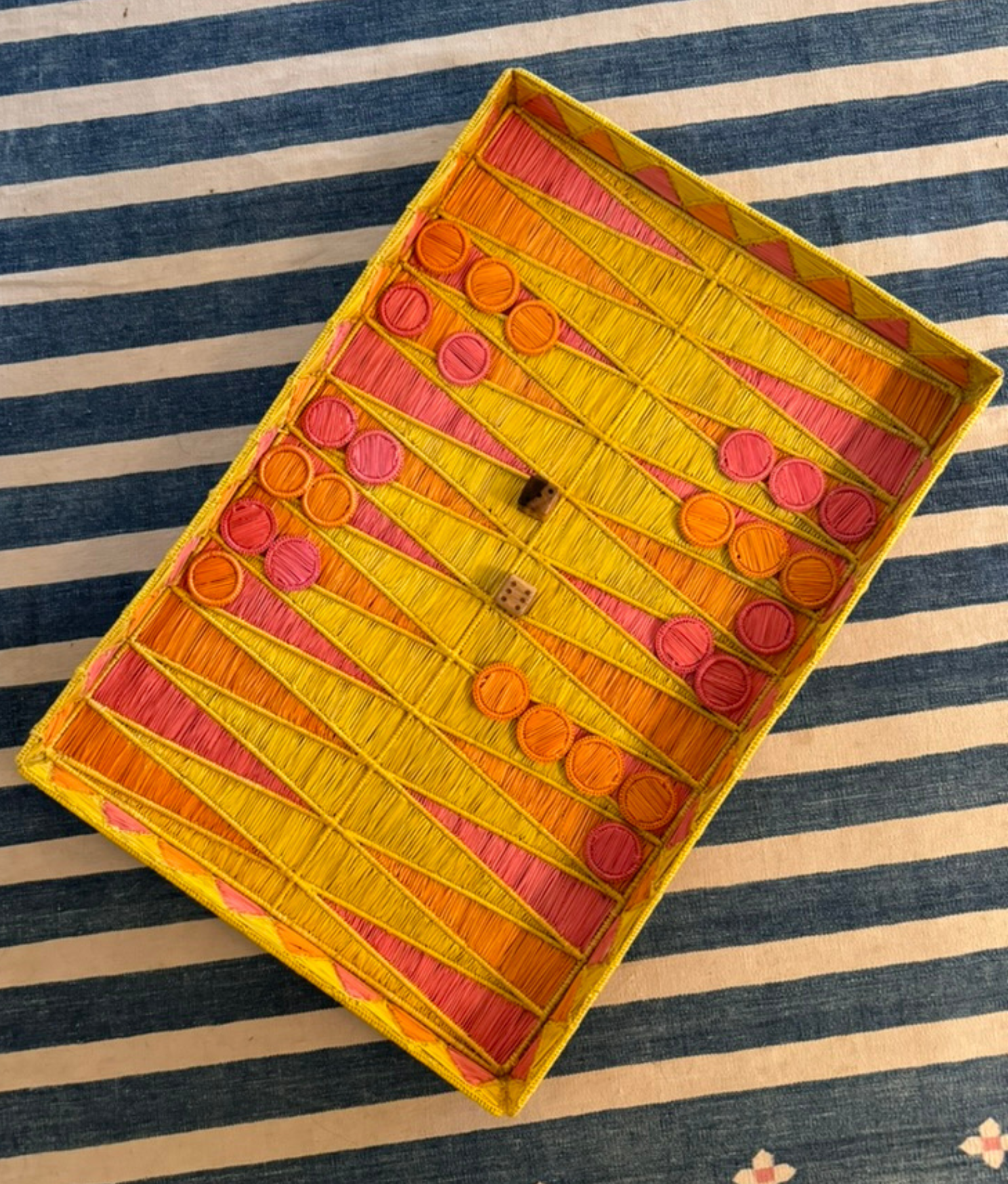 Backgammon Set, Orange / Pink