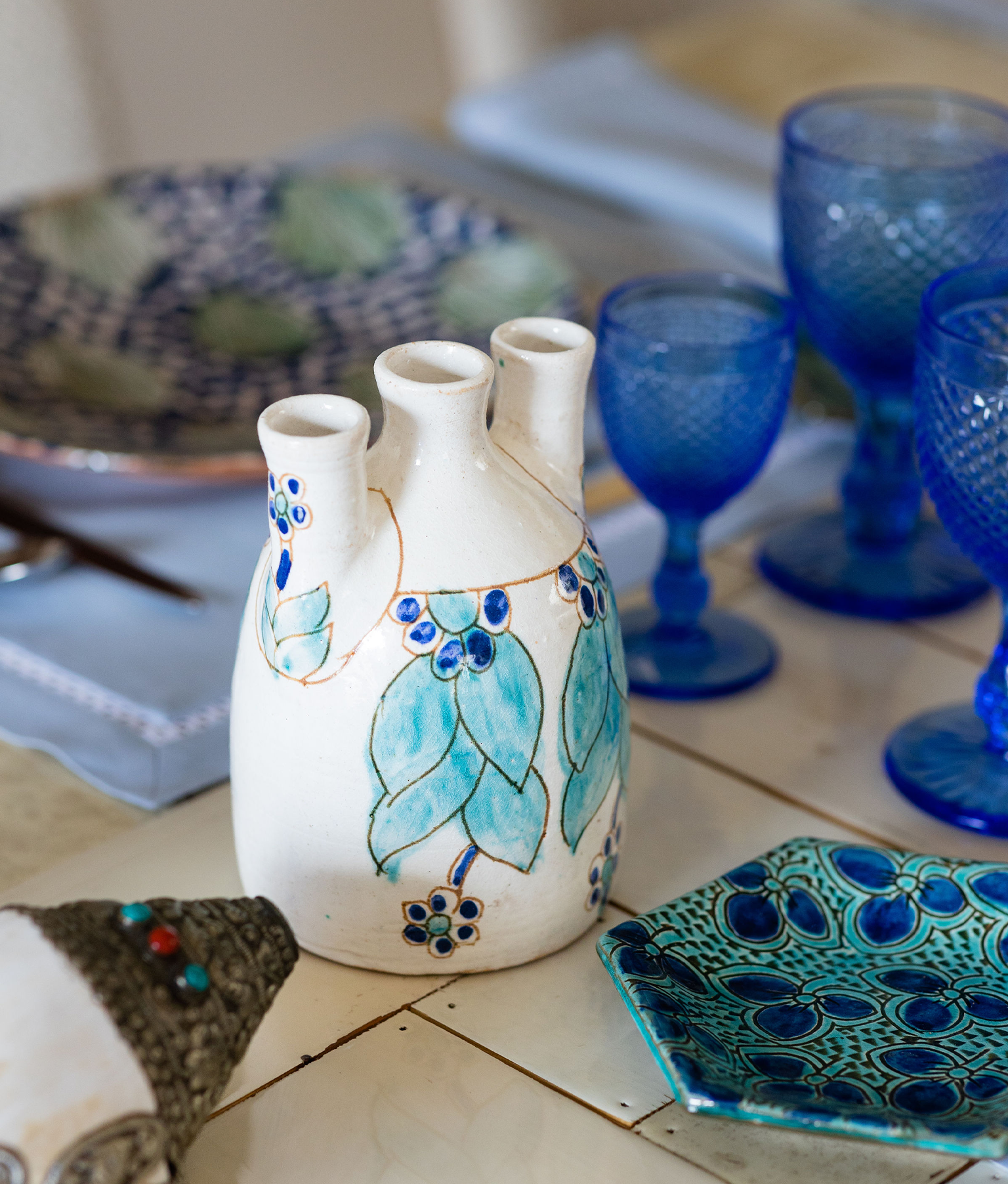Botero Vase, Blue