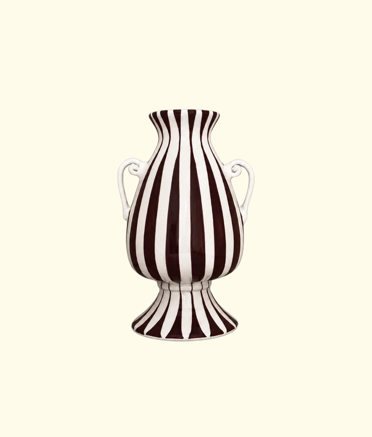 Colibri Striped Vase, Espresso