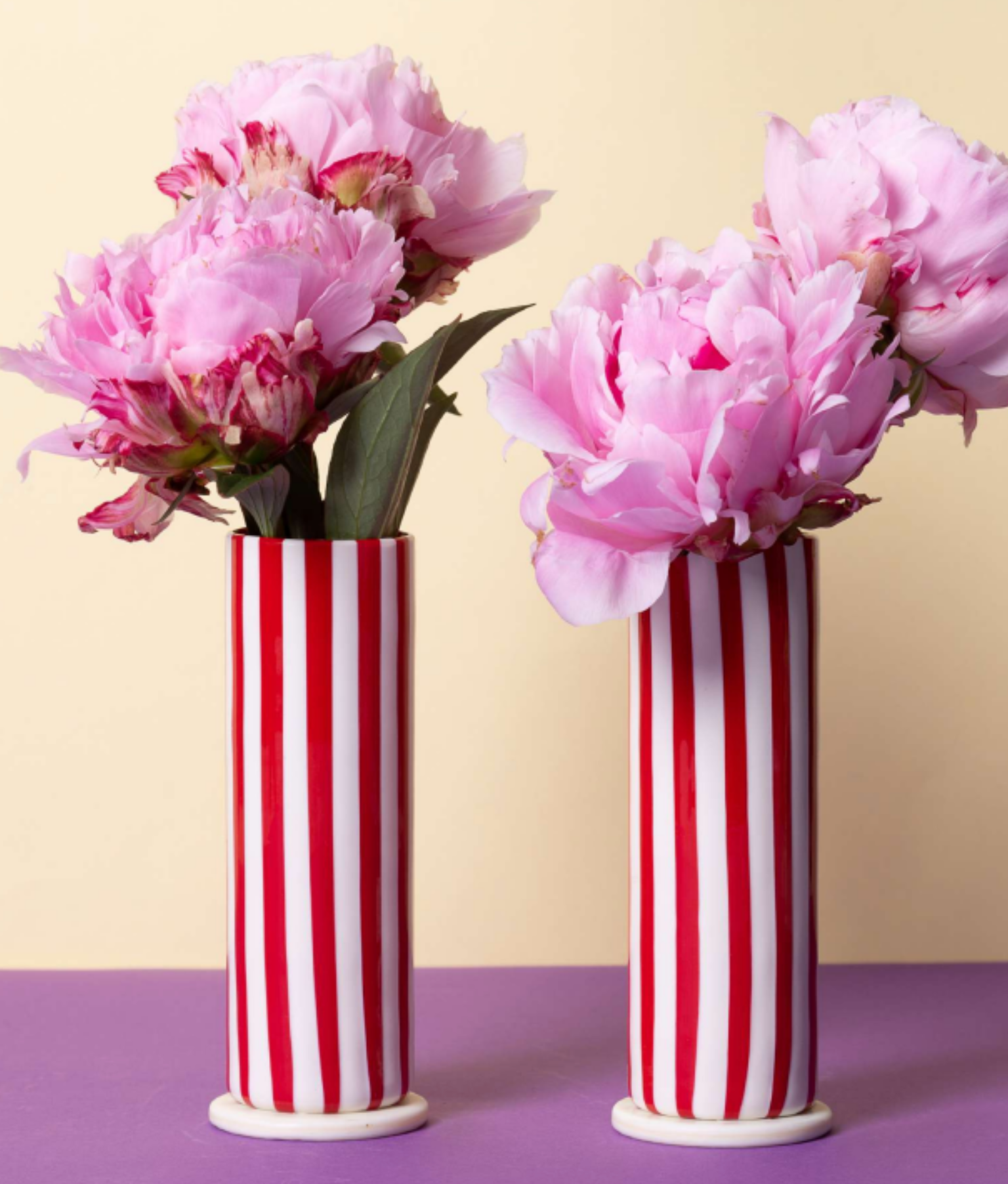 Venice Striped Vase, Red