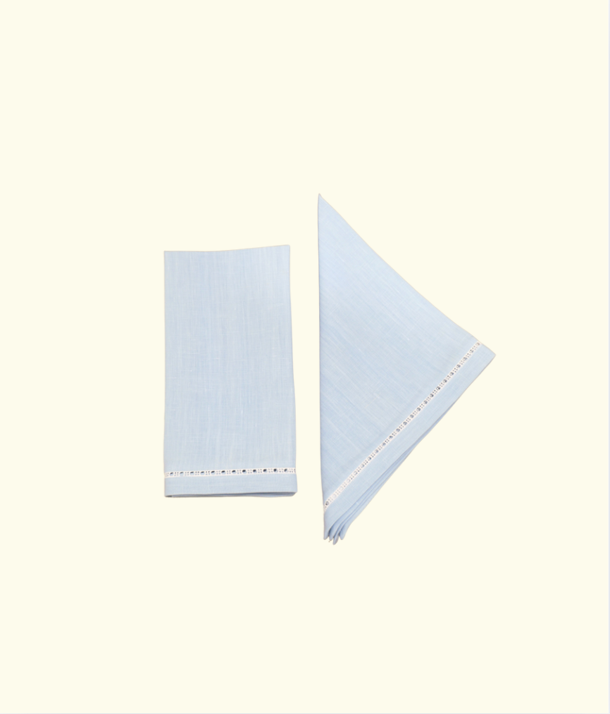 Pearl Napkins, Pale Blue
