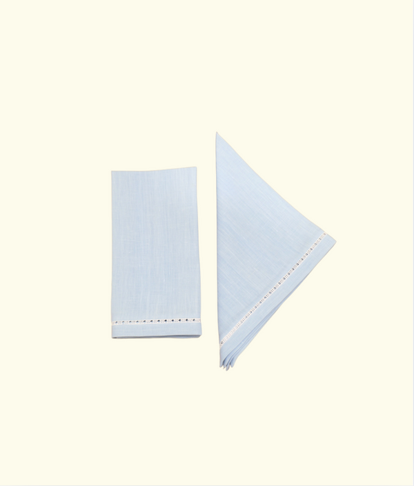 Pearl Napkins, Pale Blue