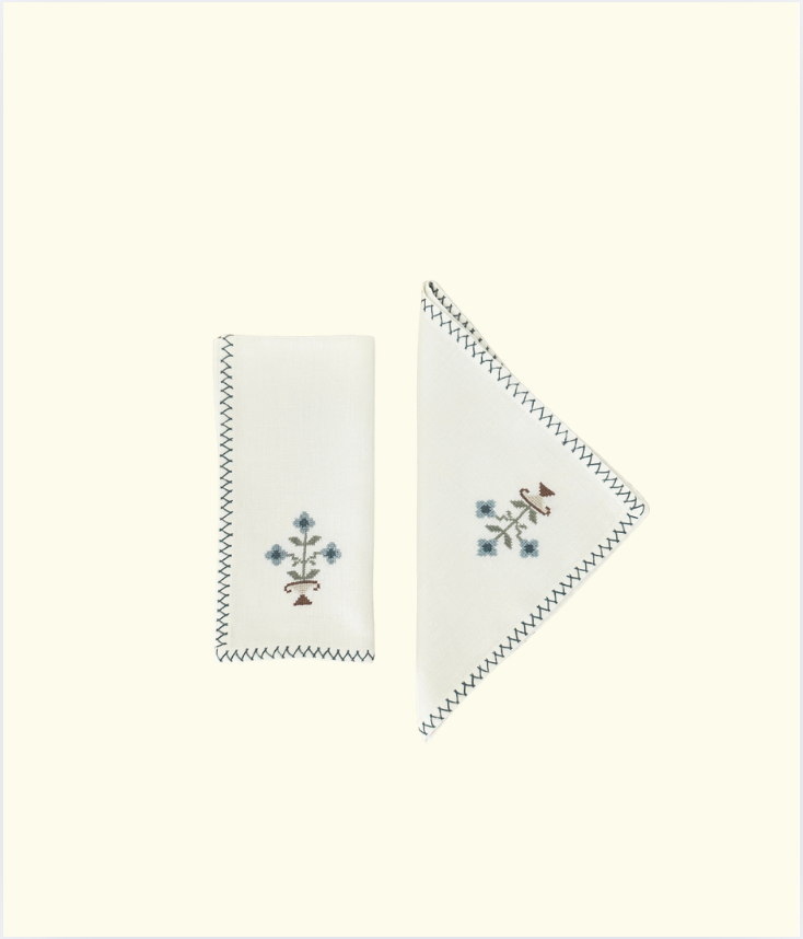 Bouquet Napkins, Blue