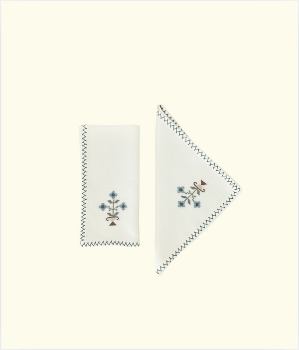 Bouquet Napkins, Blue