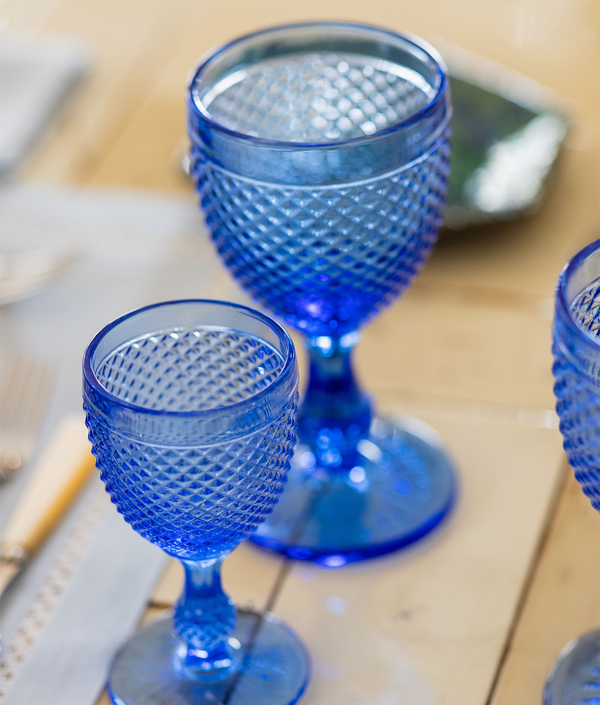 Light Blue, White Wine Glass