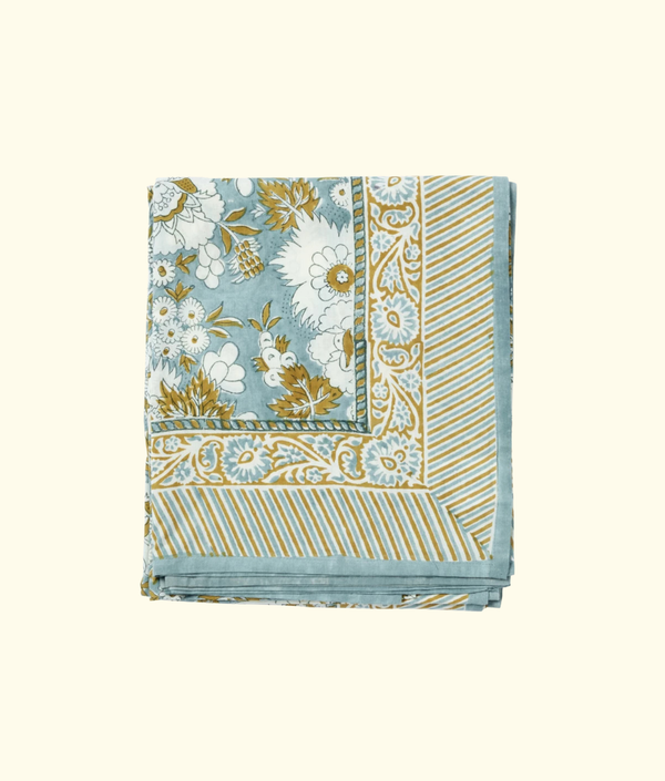 Garden by the Sea Table Cloth, Sky Blue