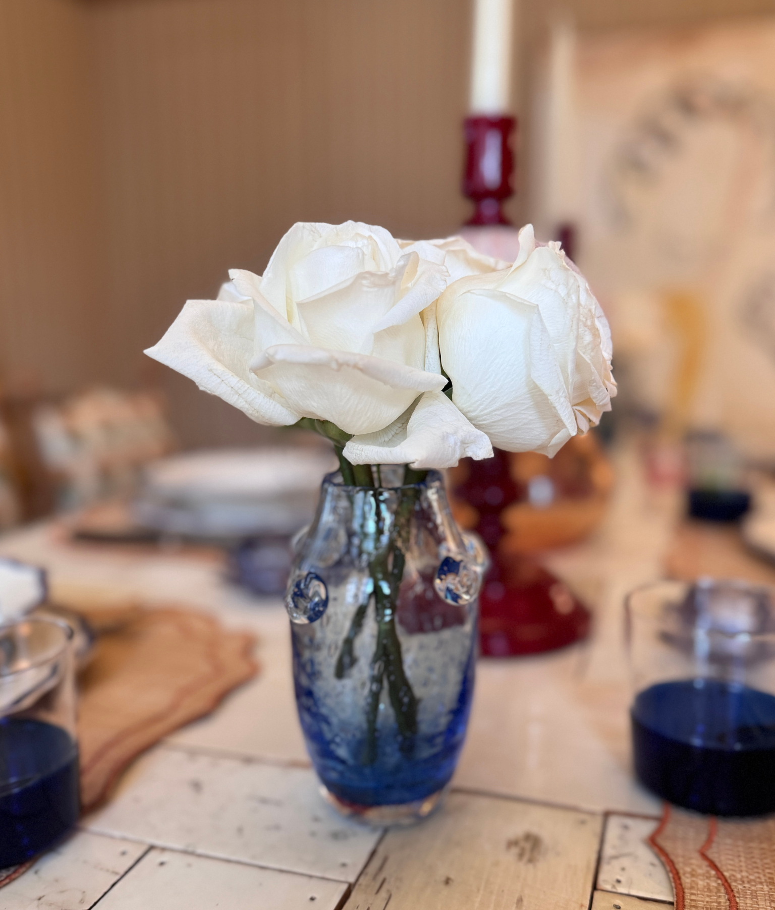Le Petite Paquerette Vase, Blue