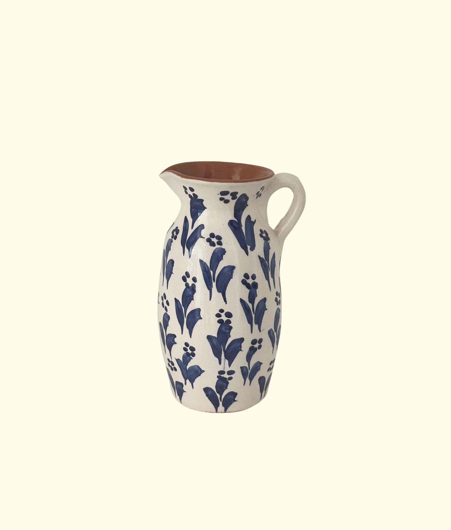 Fleure Jug, Cobalt Blue / White