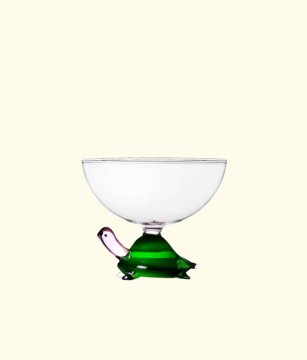 Glass Small Bowl, Turtle Green