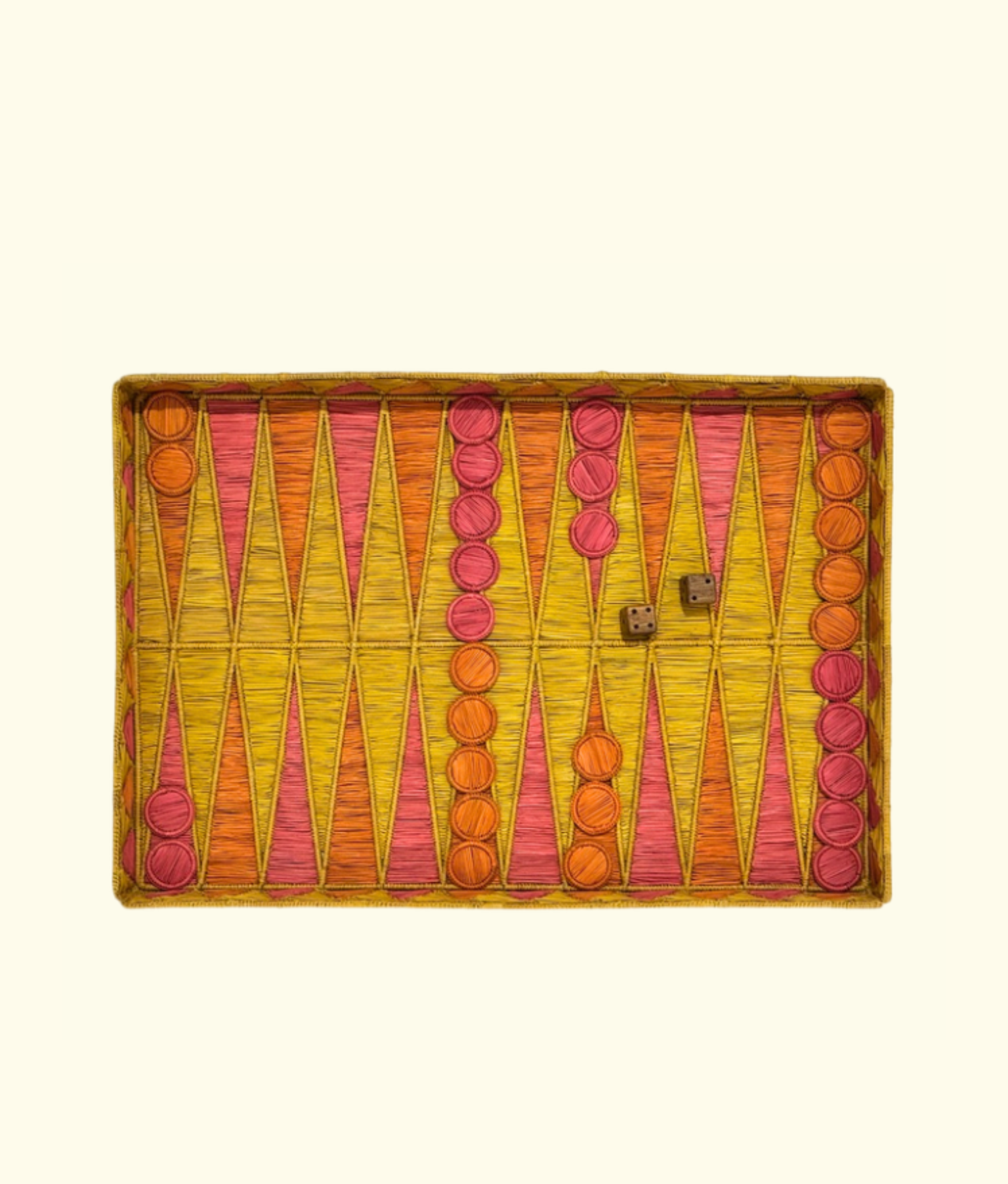 Backgammon Set, Orange / Pink