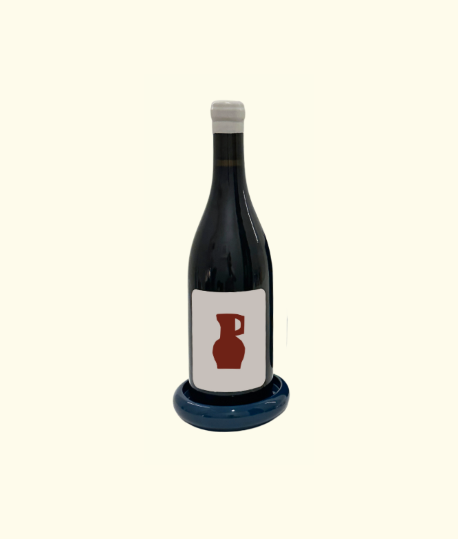 Roma Lacquered Wine Bottle Holder, Blue