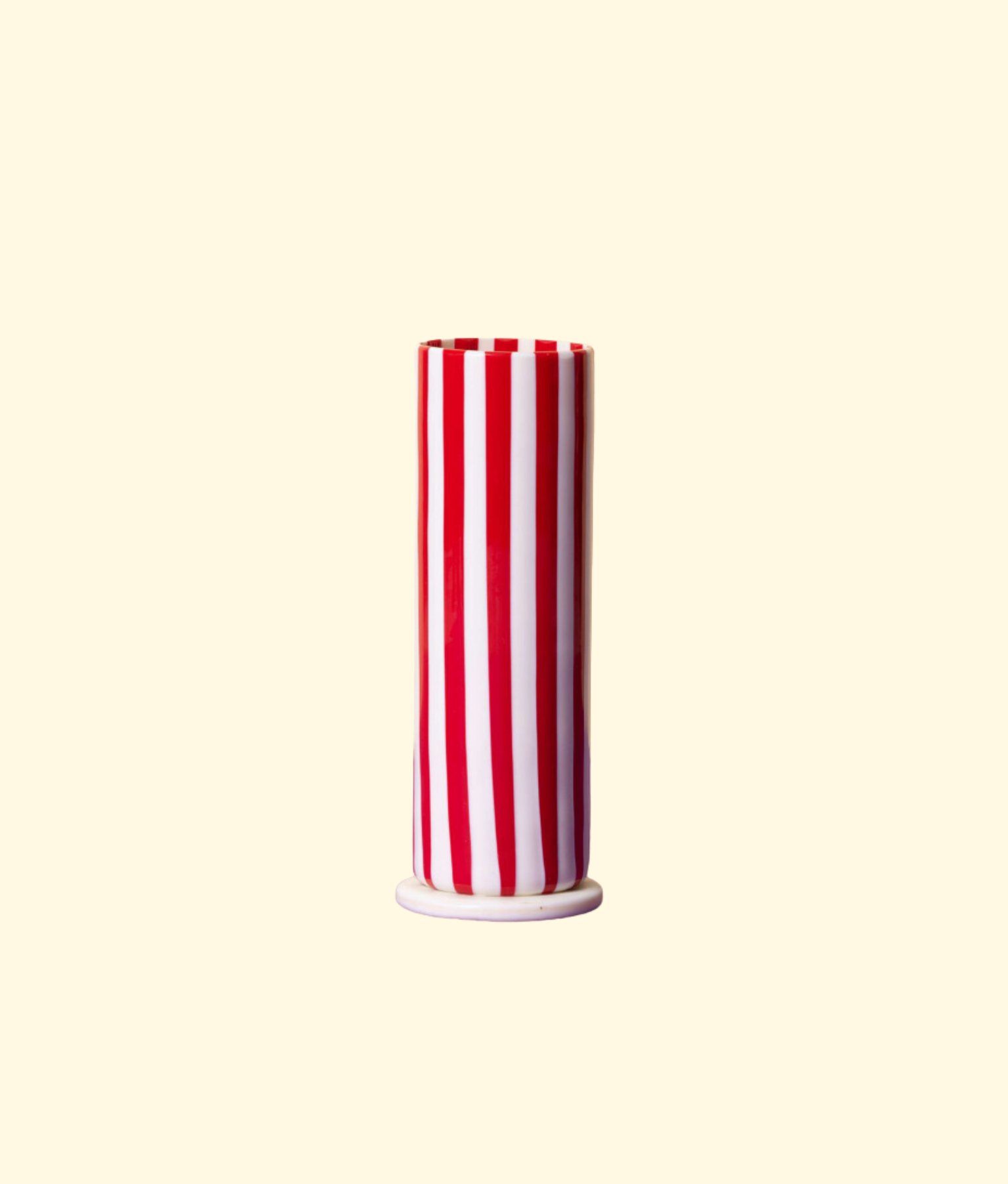 Venice Striped Vase, Red