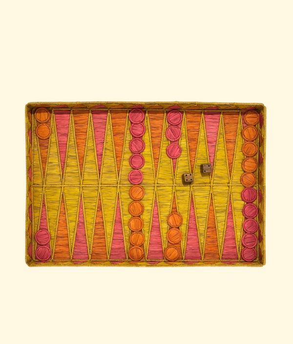 Backgammon Set, Orange / Pink