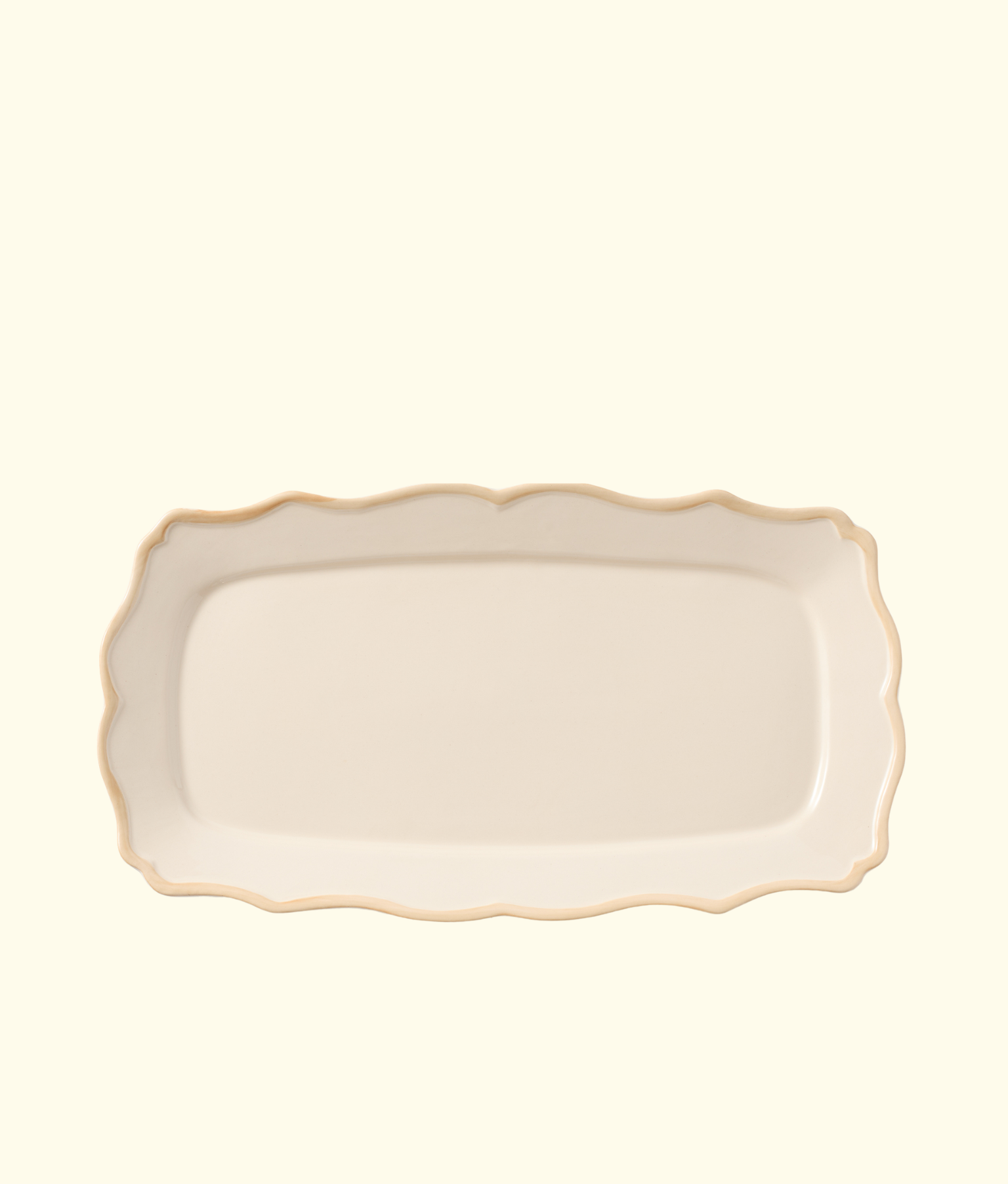 Colette Rectangular Tray, Beige