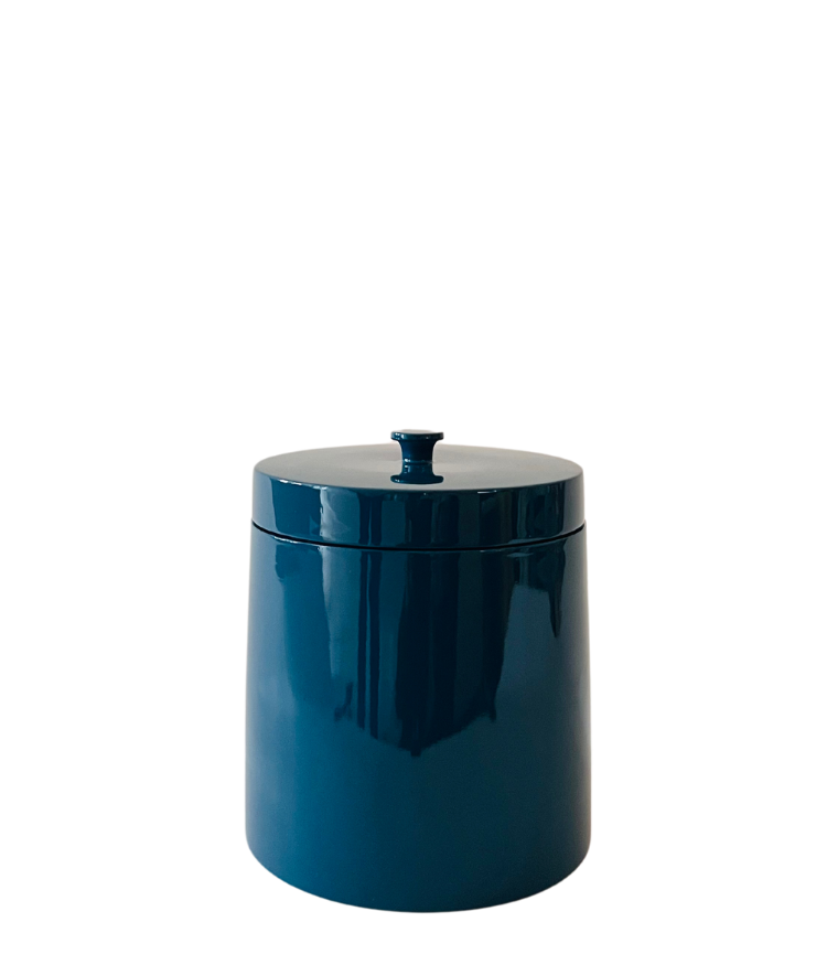 Roma Lacquered Ice Bucket, Blue