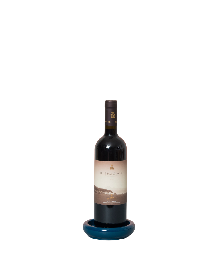 Roma Lacquered Wine Bottle Holder, Blue
