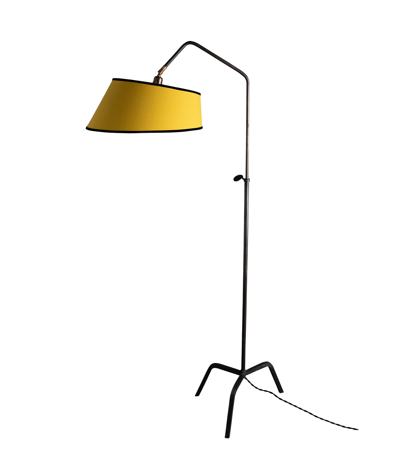 Yellow Linen/Black Trim, Luna Standing Lamp